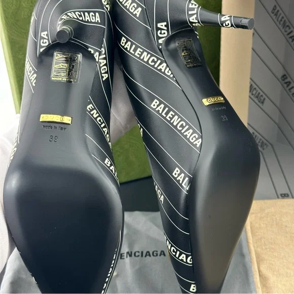 RARE! Sale! Gucci x Balenciaga Leather Heels NEW IN BOX WITH SHOE BAGS - Picture 11 of 12